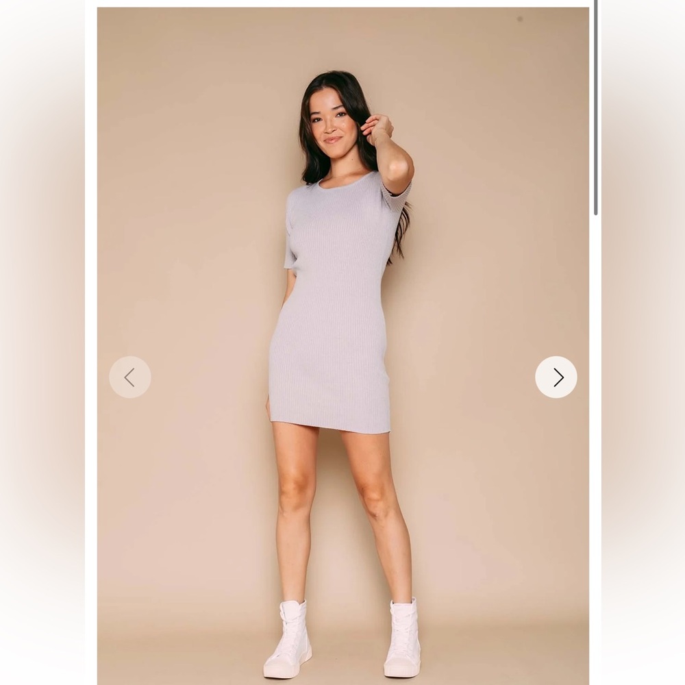 GUC ORB MAIZIE RIBBED SWEATER DRESS